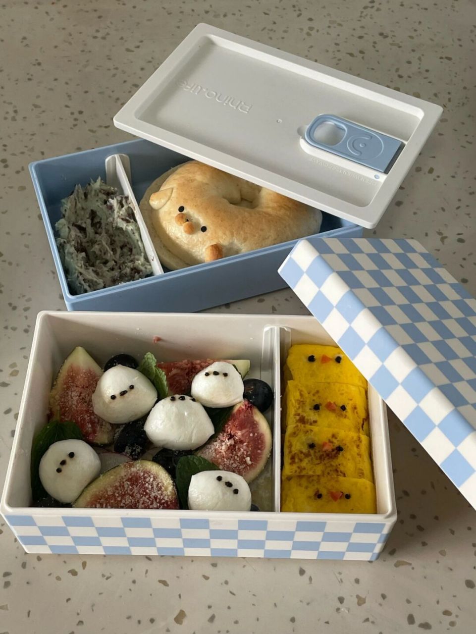 无需加热的冷食便当 0615薄荷奶酪(自制薄荷糖浆版) 配料:薄荷叶