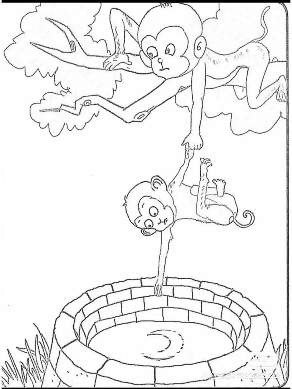 猴子捞月故事盒子 手残妈妈也会做,最感谢第一张的分享图,打印涂色.