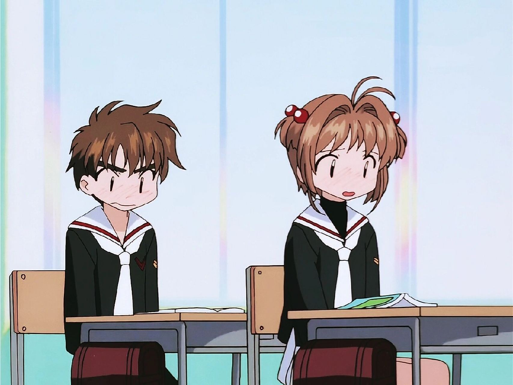 动漫情侣背景图 小樱和小狼,超甜的一对cp