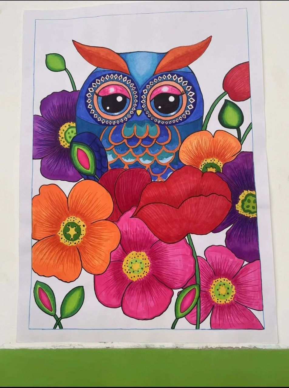 21级幼师技能大赛美术作品,留作纪念