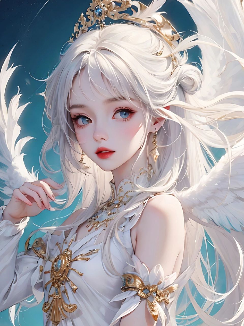 于暗河星星之光中, 绽放神圣威严的天使之光. 愿你我好运.