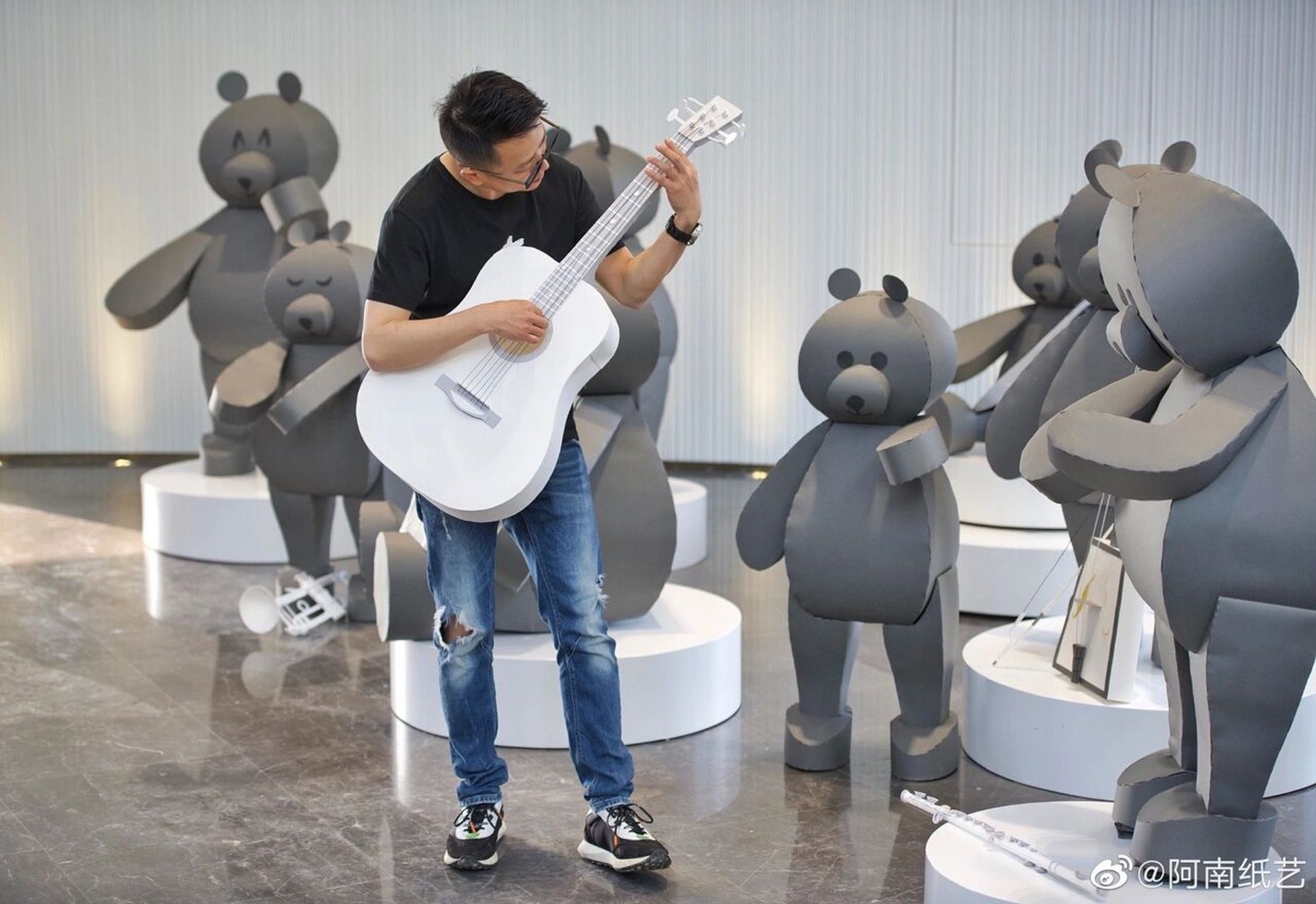 原创作品#音熊会# 邂逅阿南纸艺"音熊会" "听"一场"与众不同"的音乐会