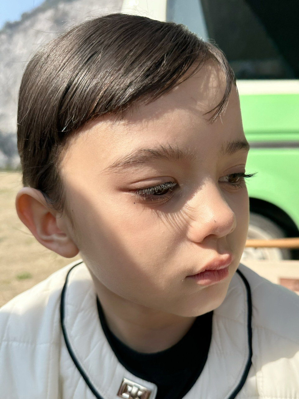 99 #萌娃日常# #混血宝宝# #睫毛精# #骗你生女儿