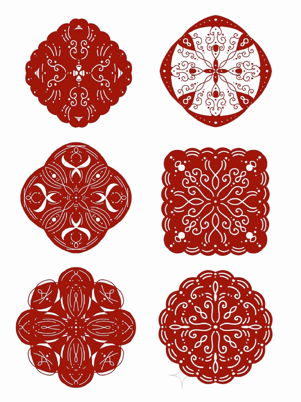 中国风素材|中国传统吉祥纹样剪纸风合集 大家好,今天分享一组中国风