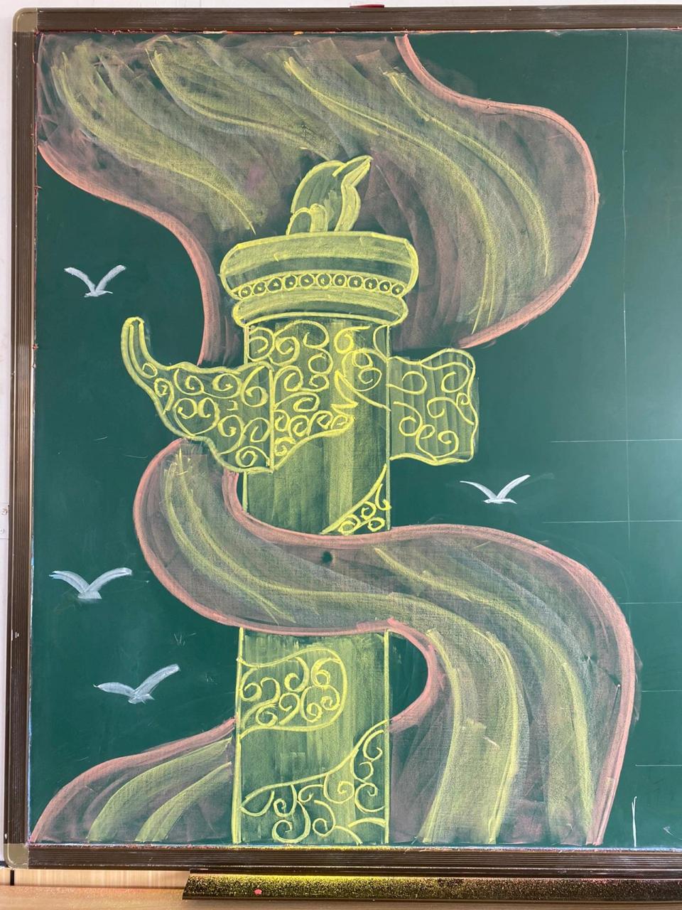 喜迎二十大 永远跟党走 国庆黑板报完成73 鉴戒的其他大神的黑板报