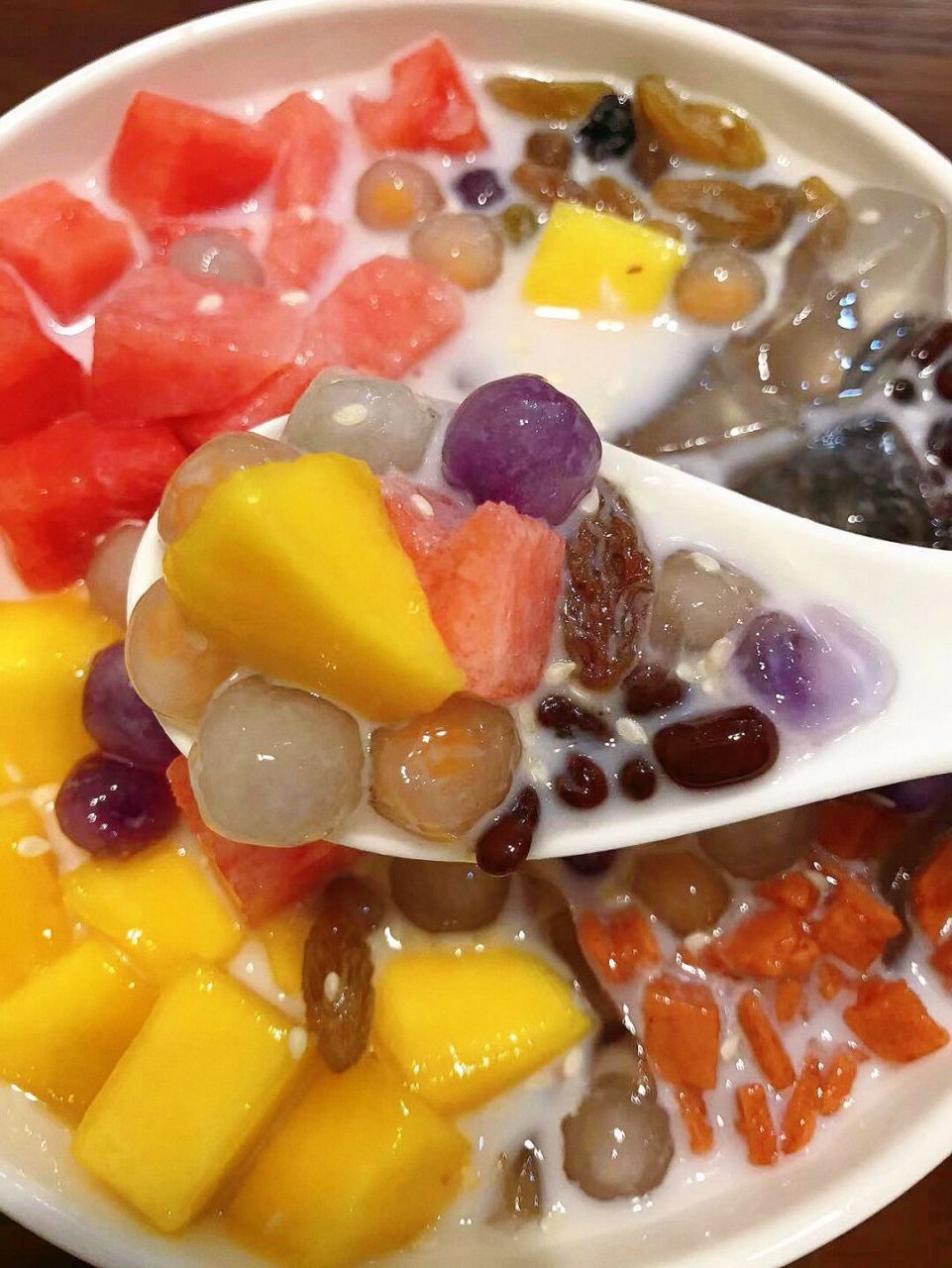 97自制水果芋圆冰粉!好吃到停不下来!