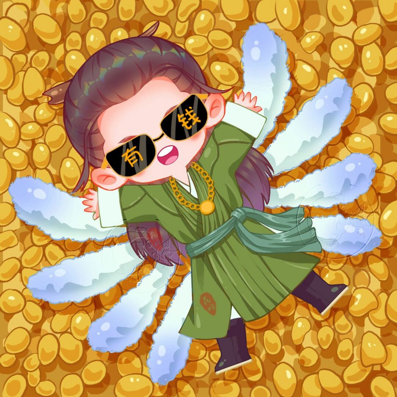 叶十七暴富壁纸来啦 虽然本来就有钱,但还是小六的金山更香 #长相思