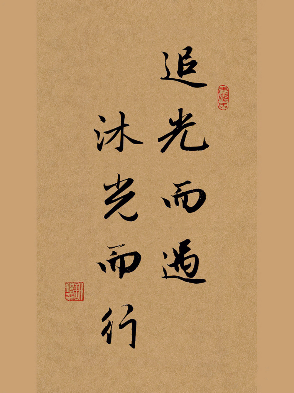 毛笔书法分享|每日练字打卡|手写行书|文案 追光而遇,沐光而行.