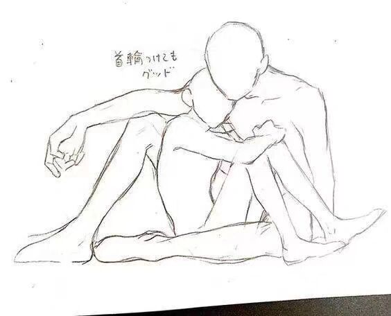 【双人素材】公主抱画画素材模版