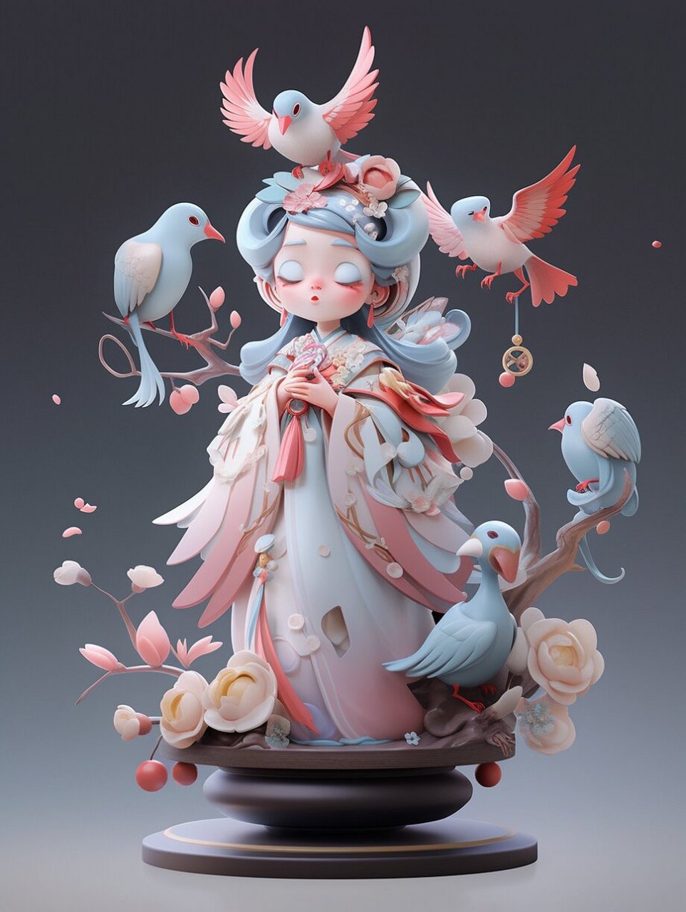 mj | 粉彩蝠桃纹瓶拟人|国风瓷器系列 96灵感来源清雍正景德镇窑