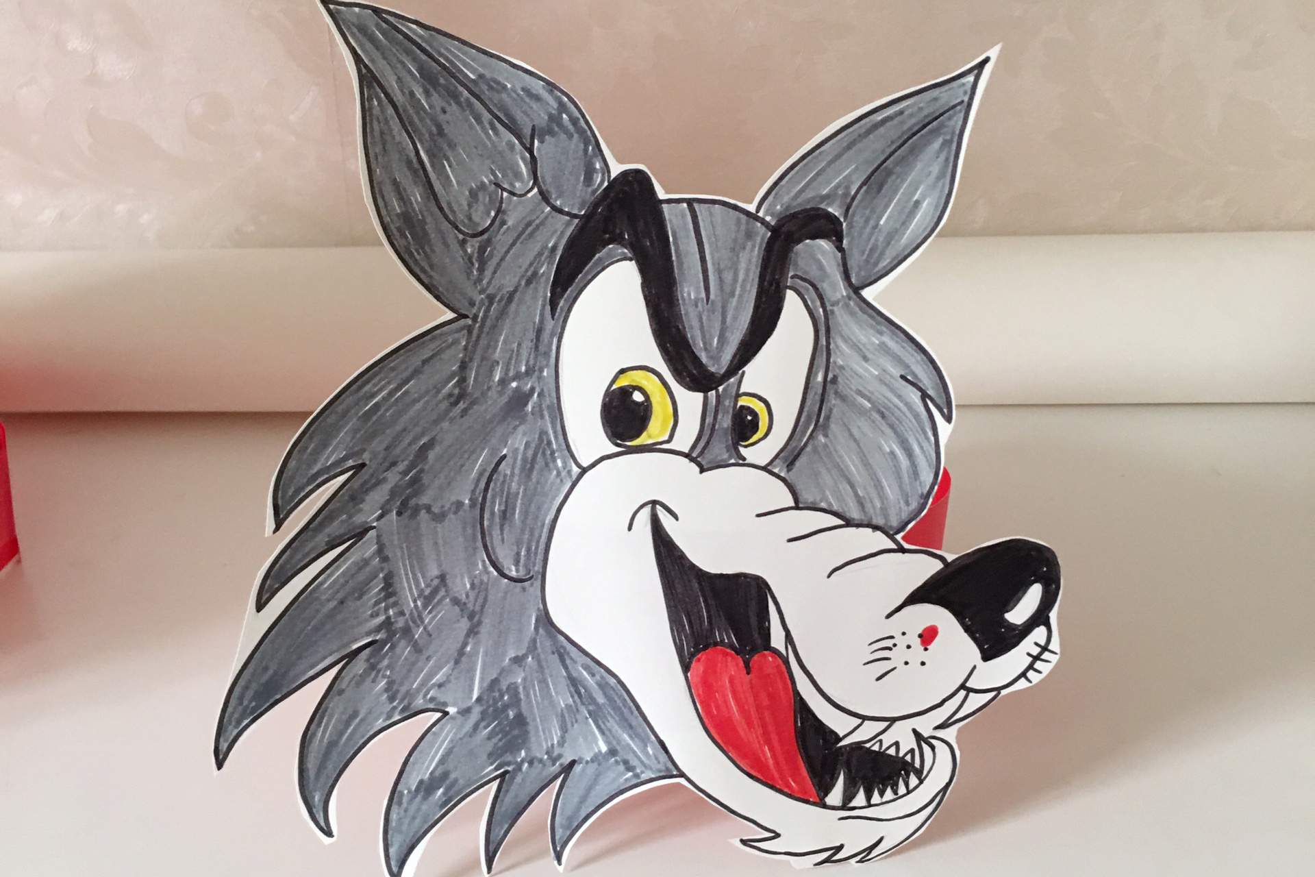 小兔子头饰帽子92大灰狼头饰帽子92 最后两张有画好的图片,可参考