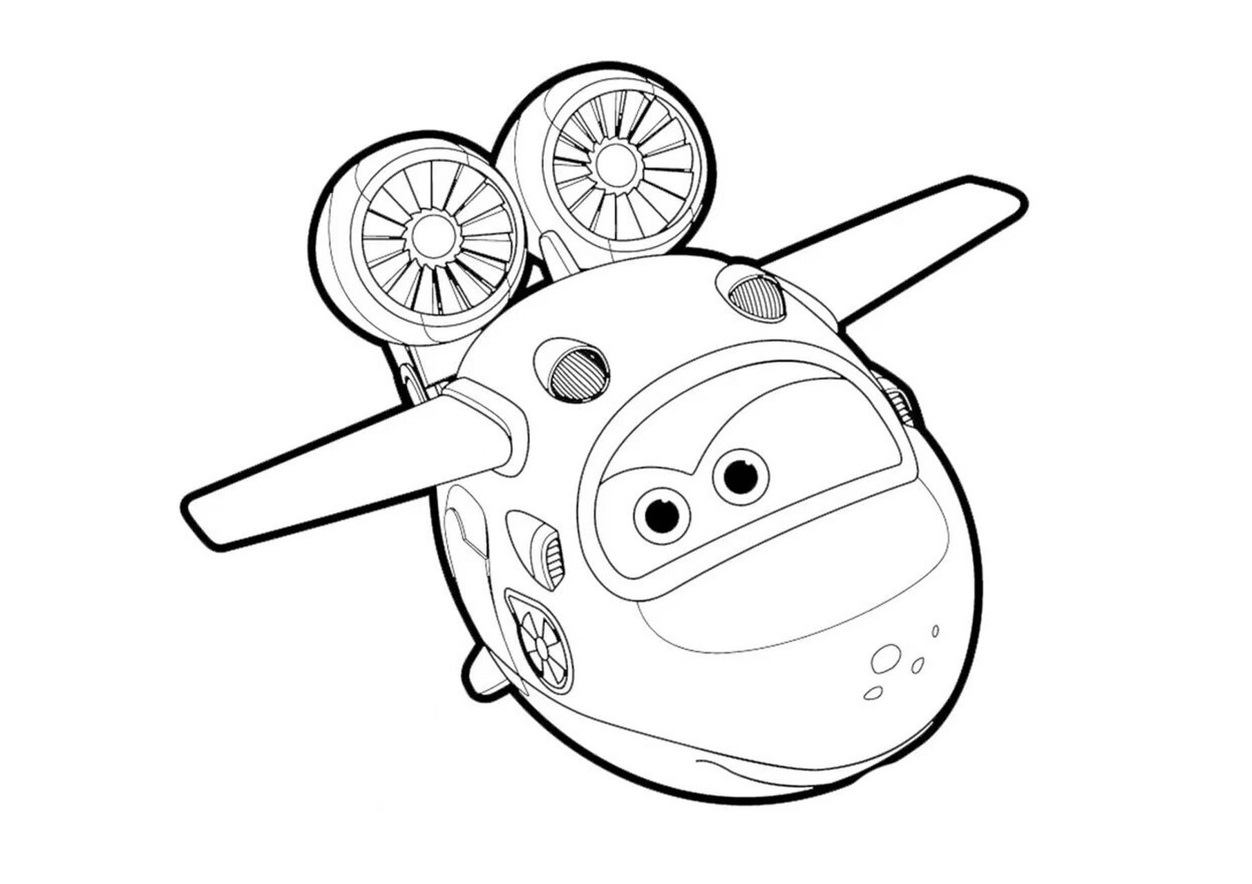 超级小飞机飞侠涂色线稿可打印 