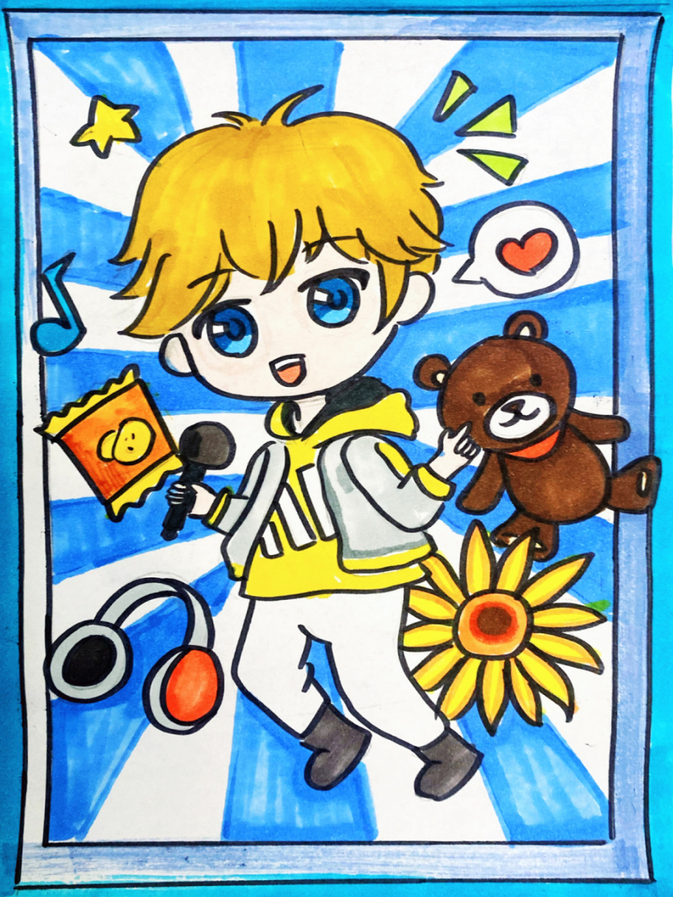 课件名称:《动漫男生》 适合年龄:8-12岁 课件素材:男生人物 上课工具