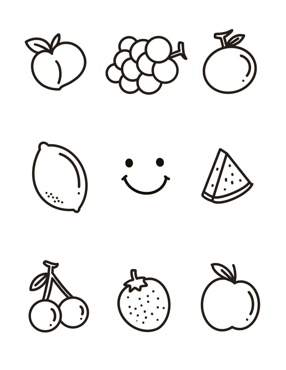 手帐素材 | 水果简笔画91 今天画一组水果滴手帐素材啦 喜欢的小
