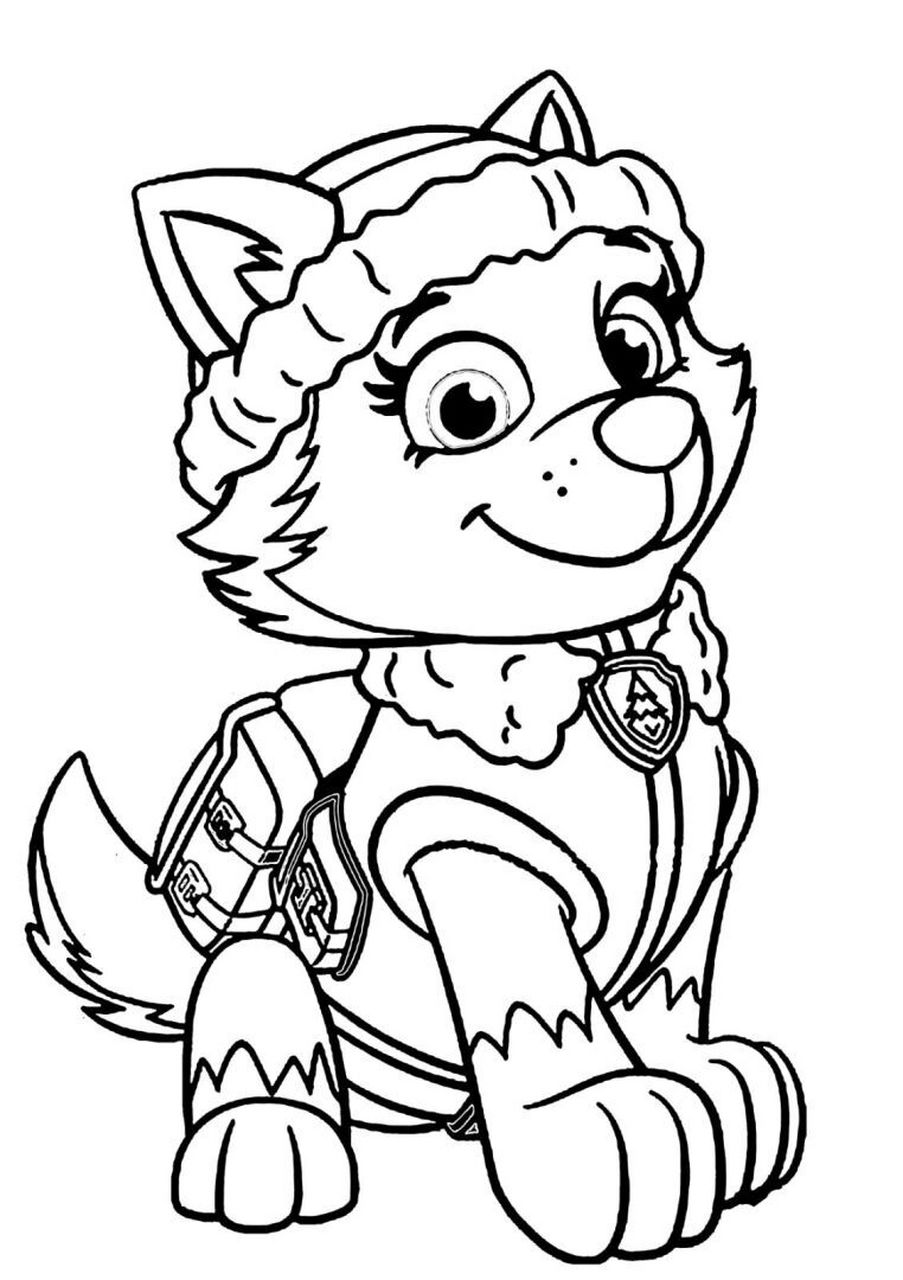 汪汪汪狗狗队涂色线稿可打印