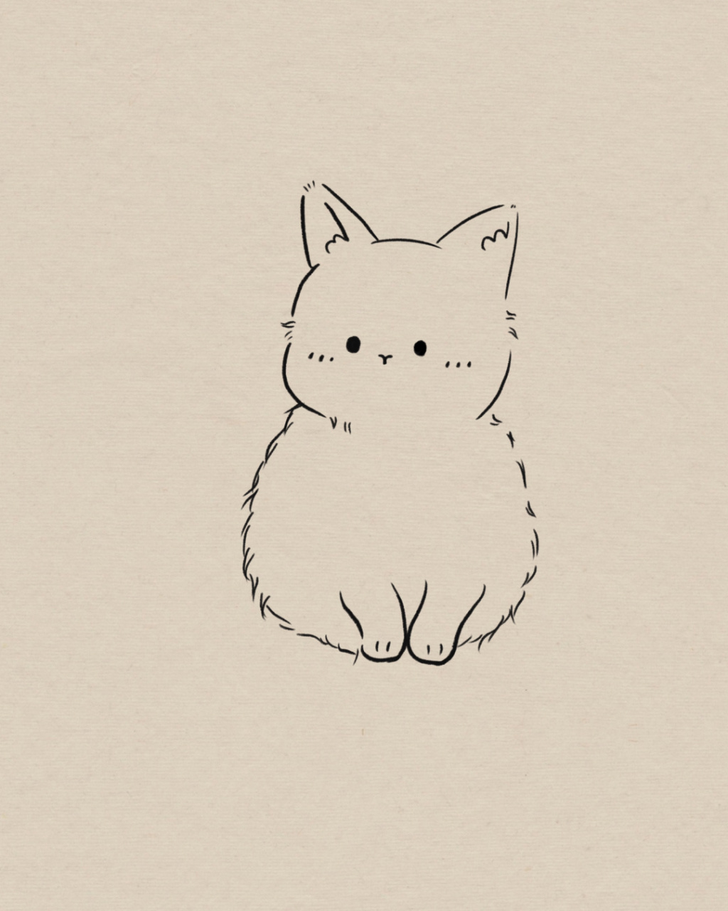 喂猫猫简笔画图片
