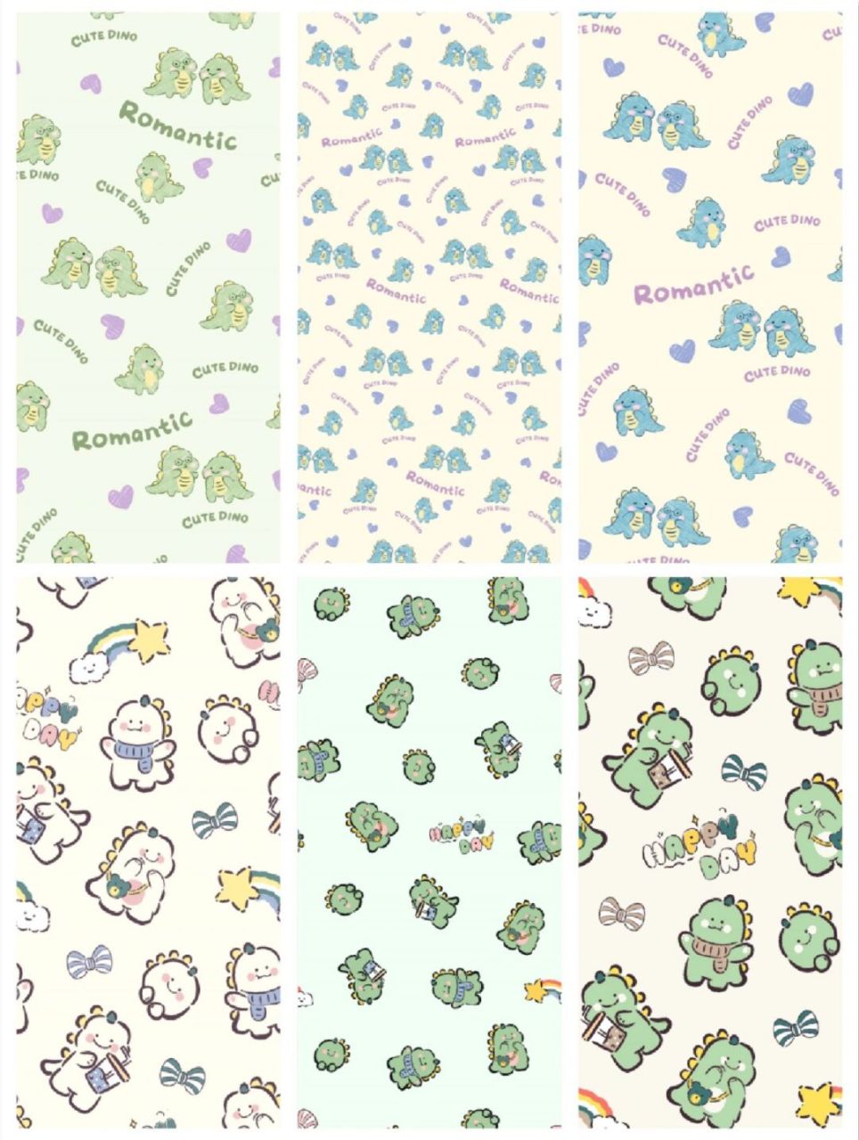 585期 萌宠小恐龙系列 图案壁纸 #壁纸# #原创壁纸# #手机壁纸