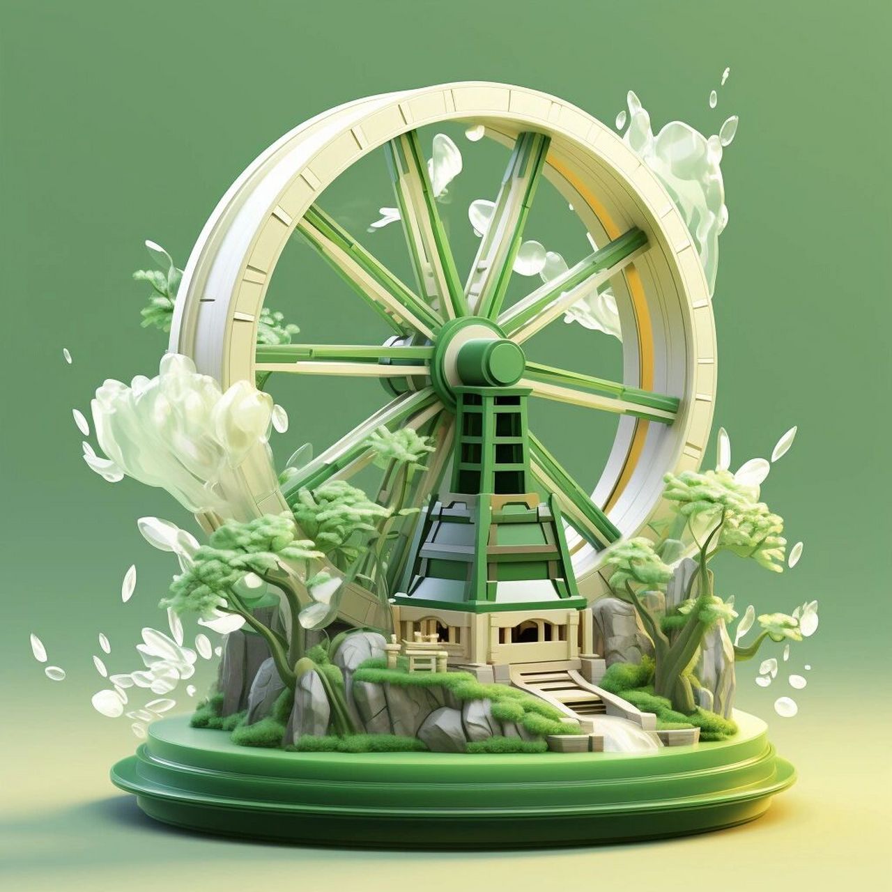 古老而美丽的机械|传统水车 古老而美丽的机械,转动着,为大地带来生命