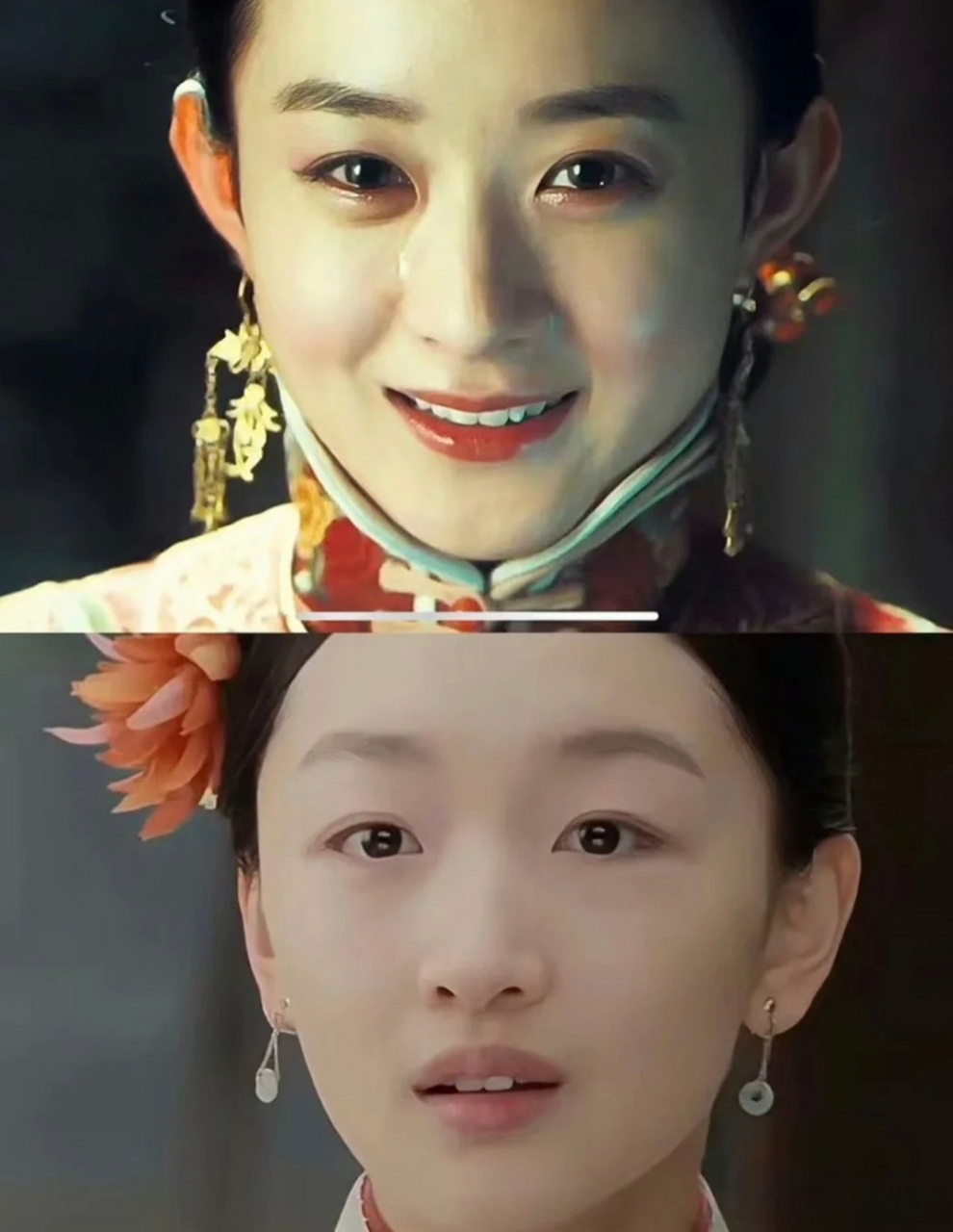 周冬雨内双肿眼泡,赵丽颖开扇双眼皮,这眼睛差别也太大了吧!