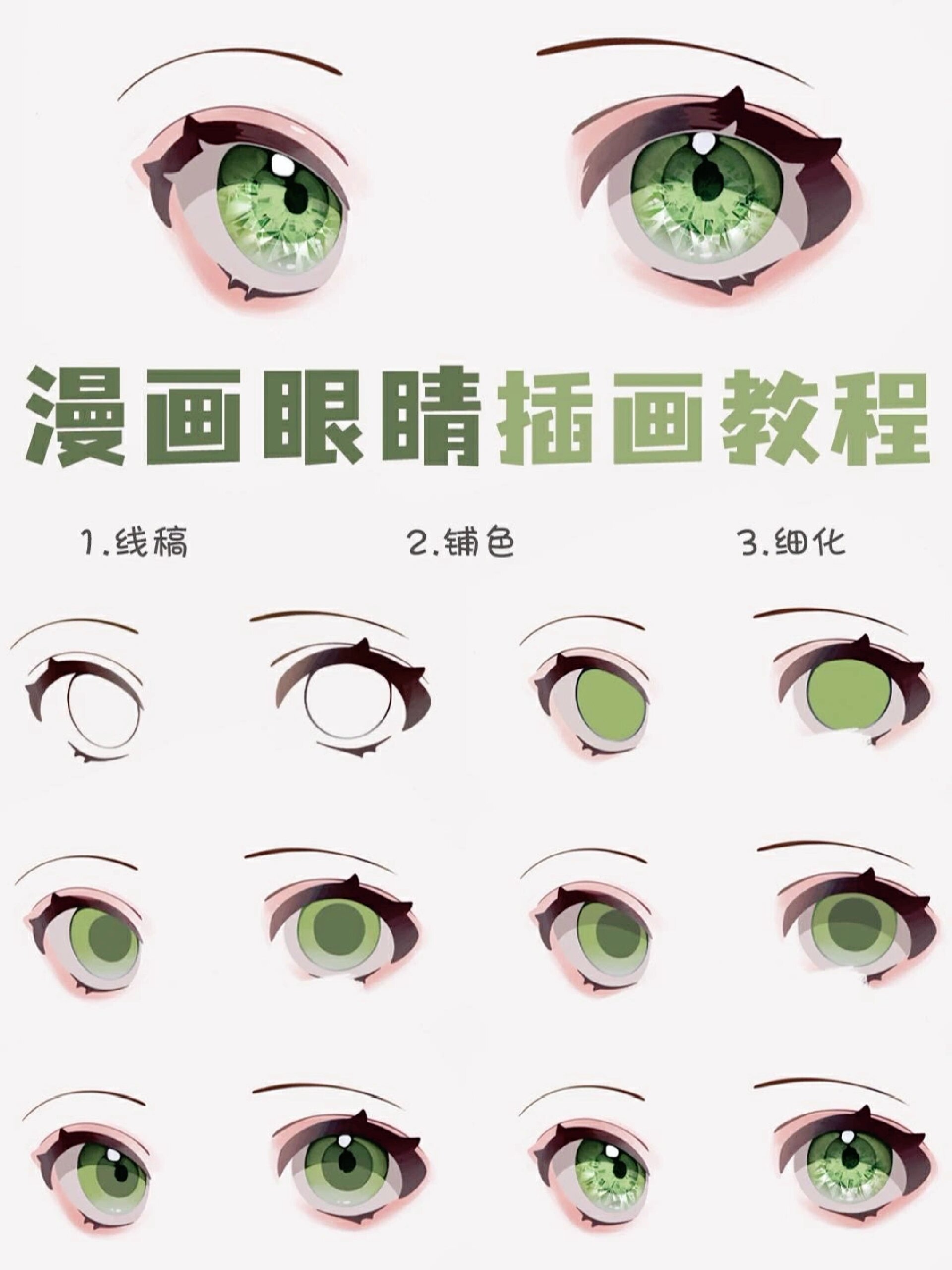 手把手系列之教你画漫画眼睛