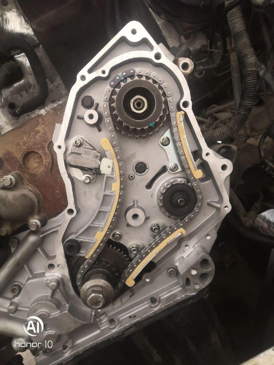 江淮星锐1.9t发动机正时链条记号点安装