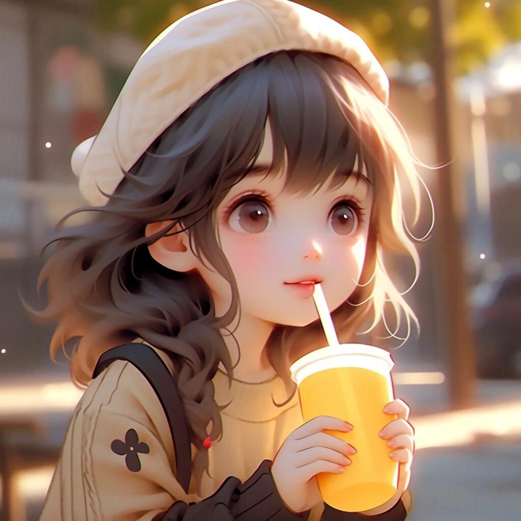 喝奶茶的小女孩❤️头像自取