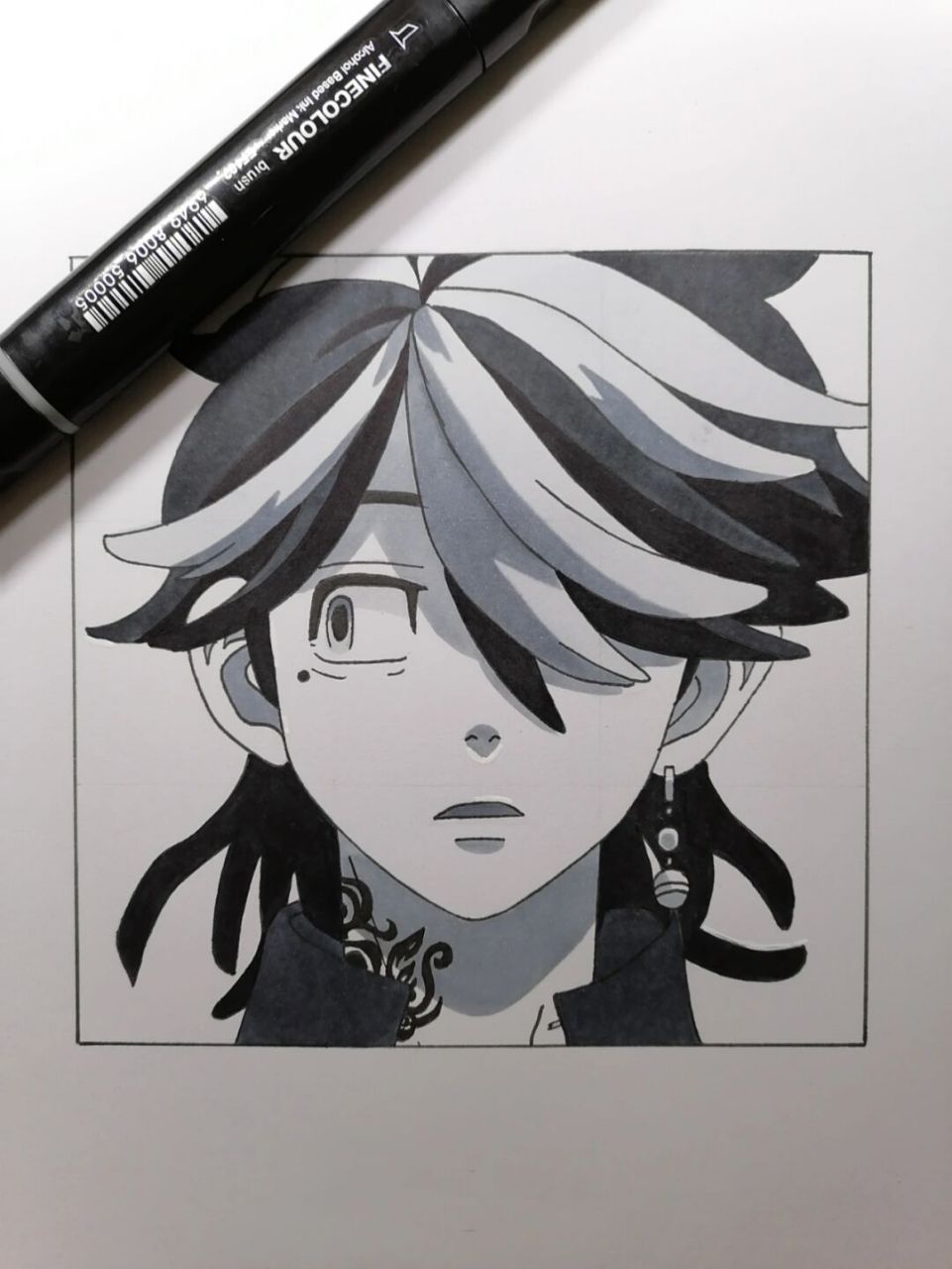 羽宫一虎教程 #羽宫一虎# #手绘教程# #东京复仇者