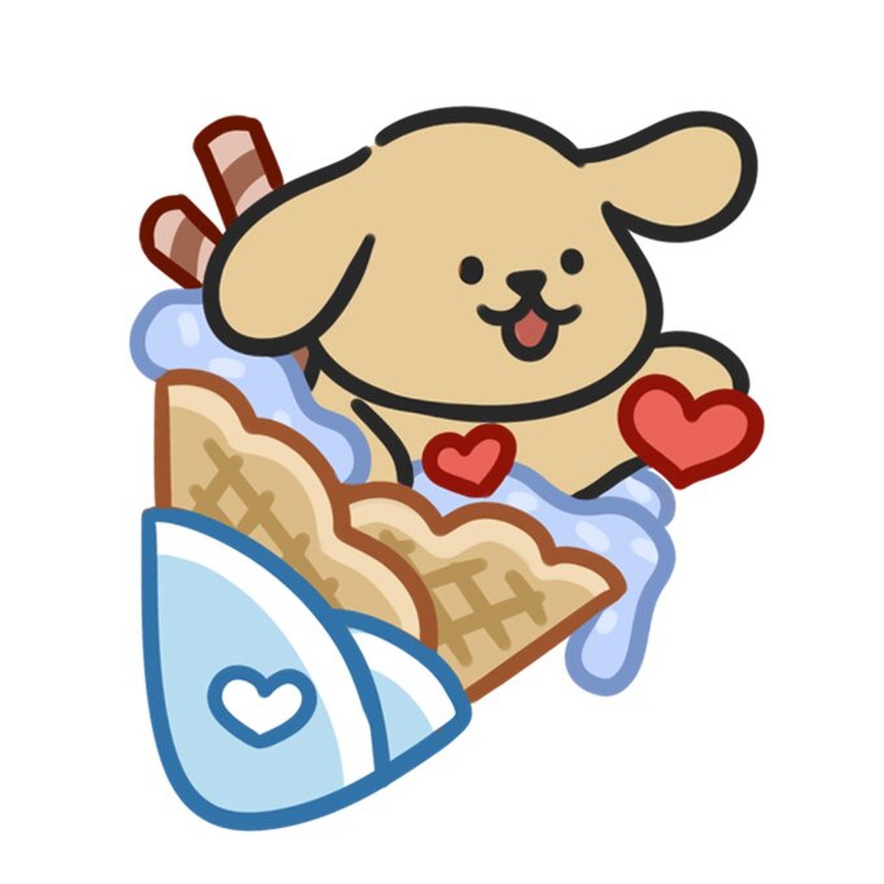 头像 | 线条小狗可丽饼!78 陪你一起开心一起笑!