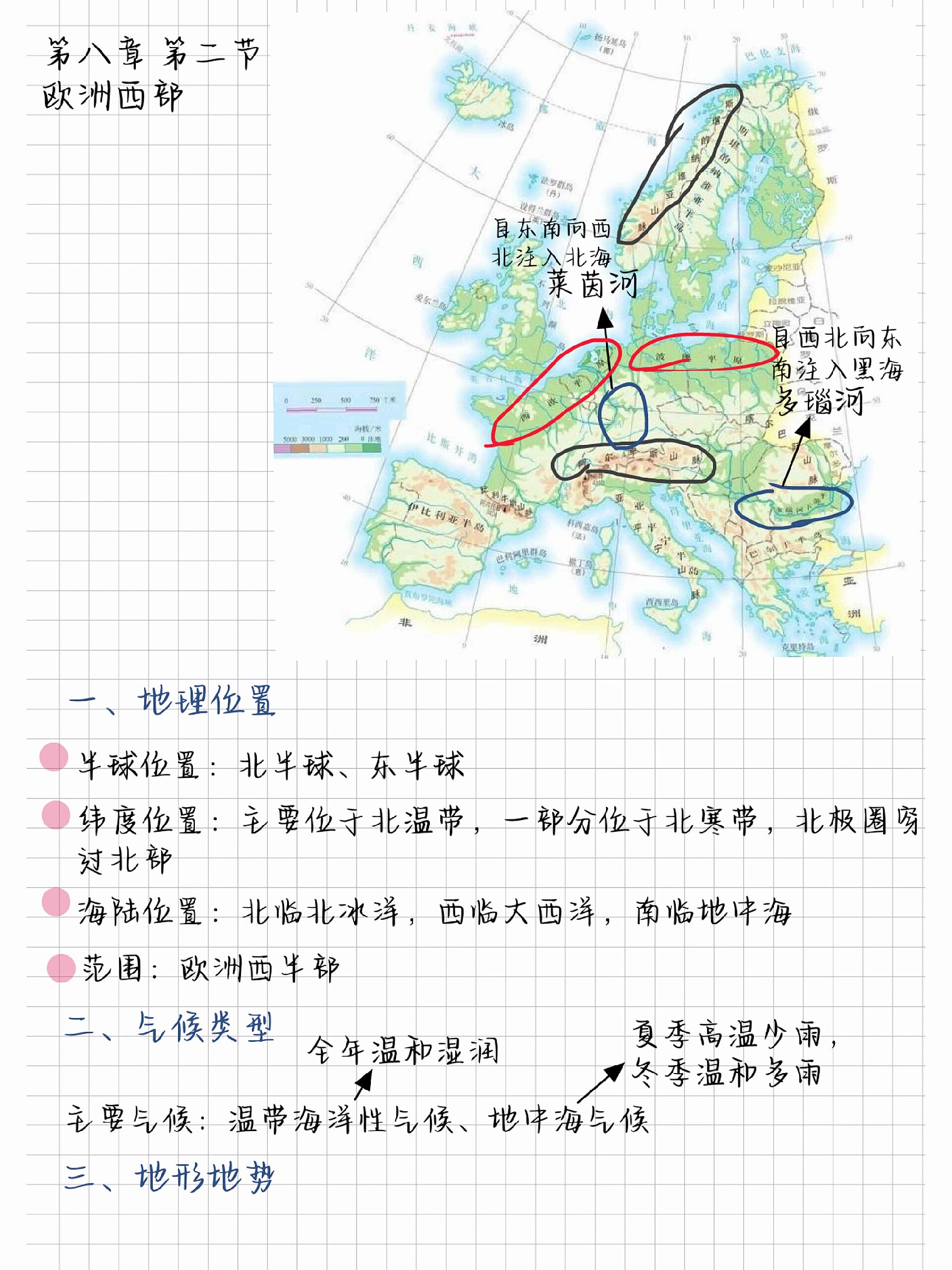 地理西欧笔记图片