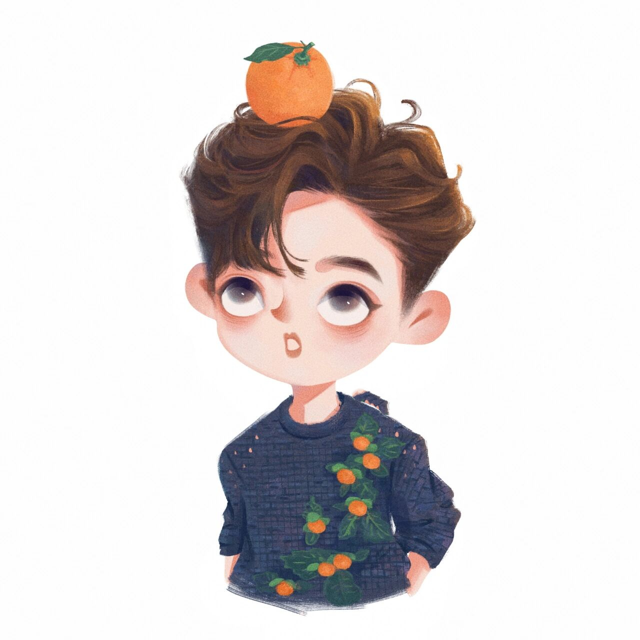 两张小头找亮点 任嘉伦小头像 生日快乐 一些原因没能完成最想画的那