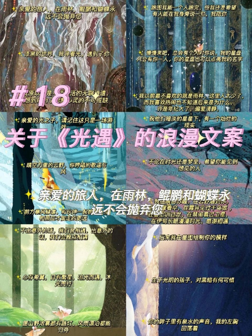 的浪漫文案‖我寻着光遇到了你 78 亲爱的旅人,在雨林,鲲鹏和蝴蝶