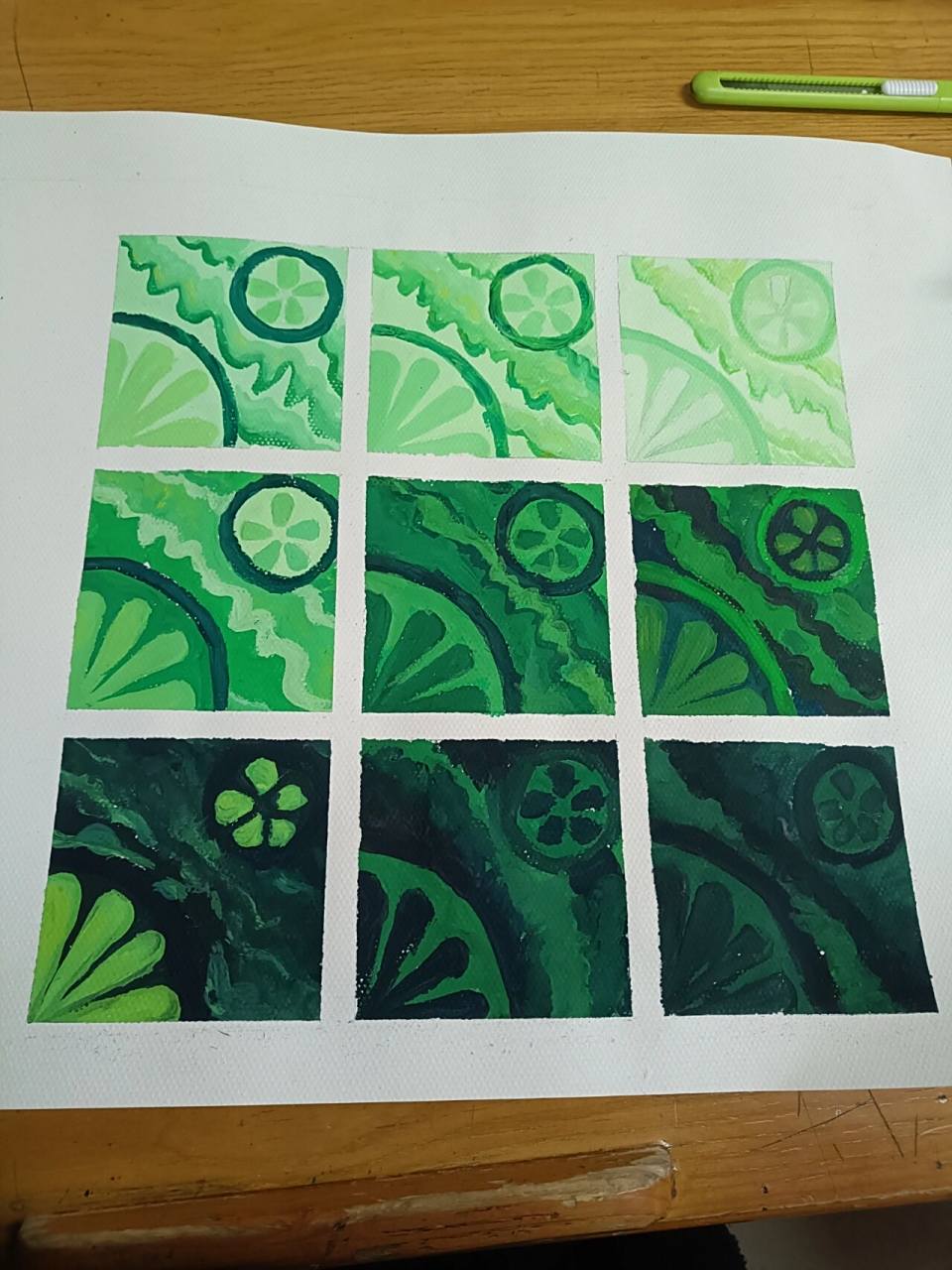 色彩构成 明度九调