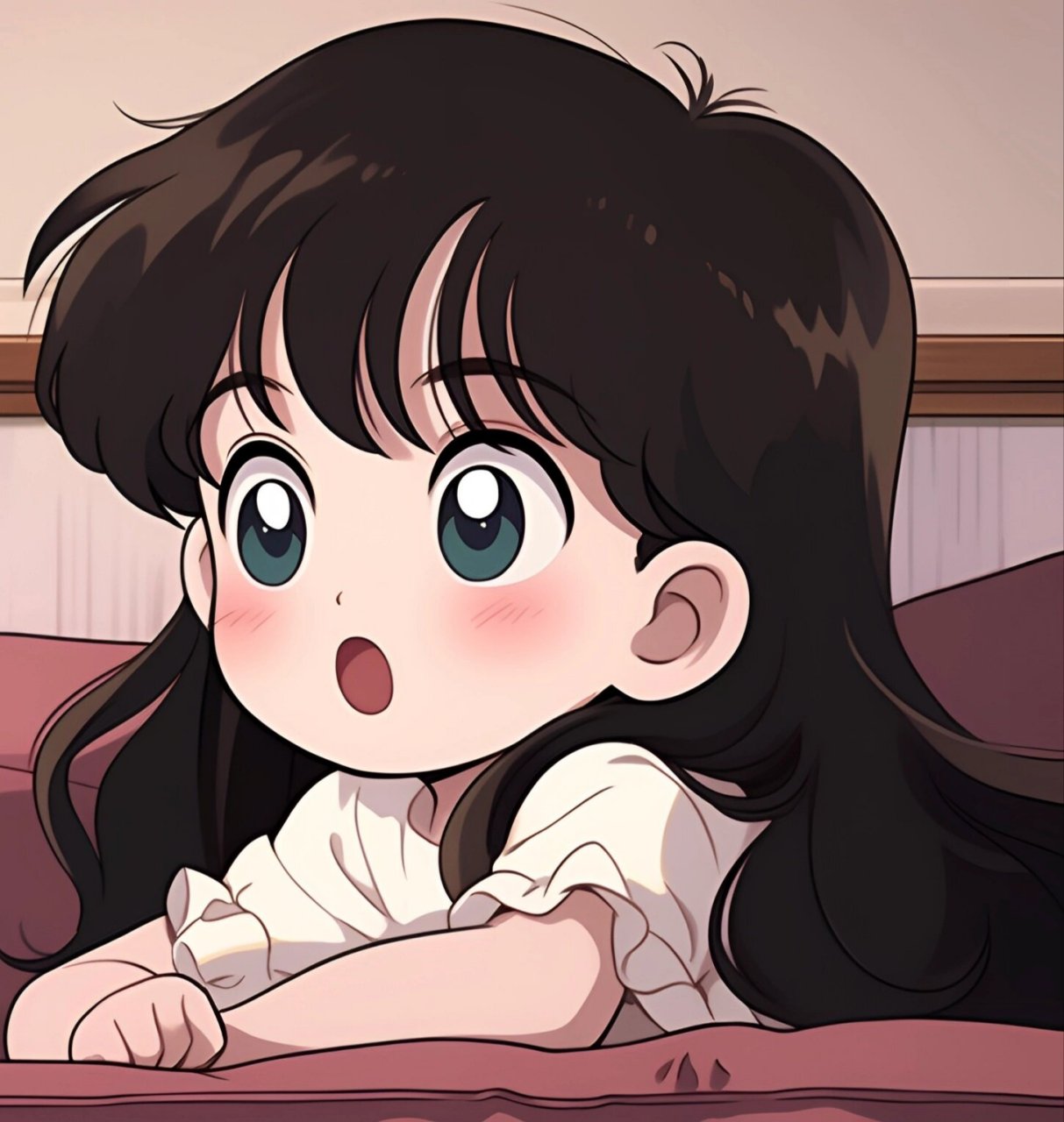 看呐,眼里全是你丨情侣头像 你看着电视,我看着你 #情侣头像##可爱