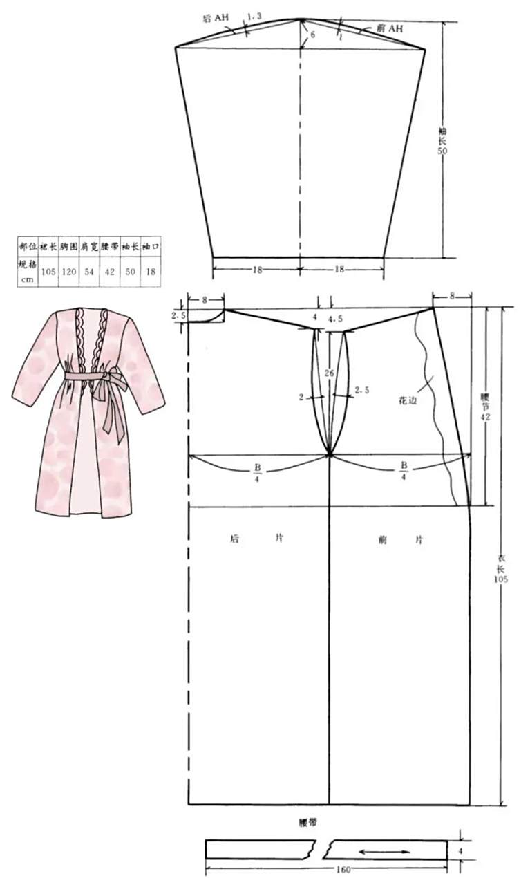 8款浴袍裁剪图分享