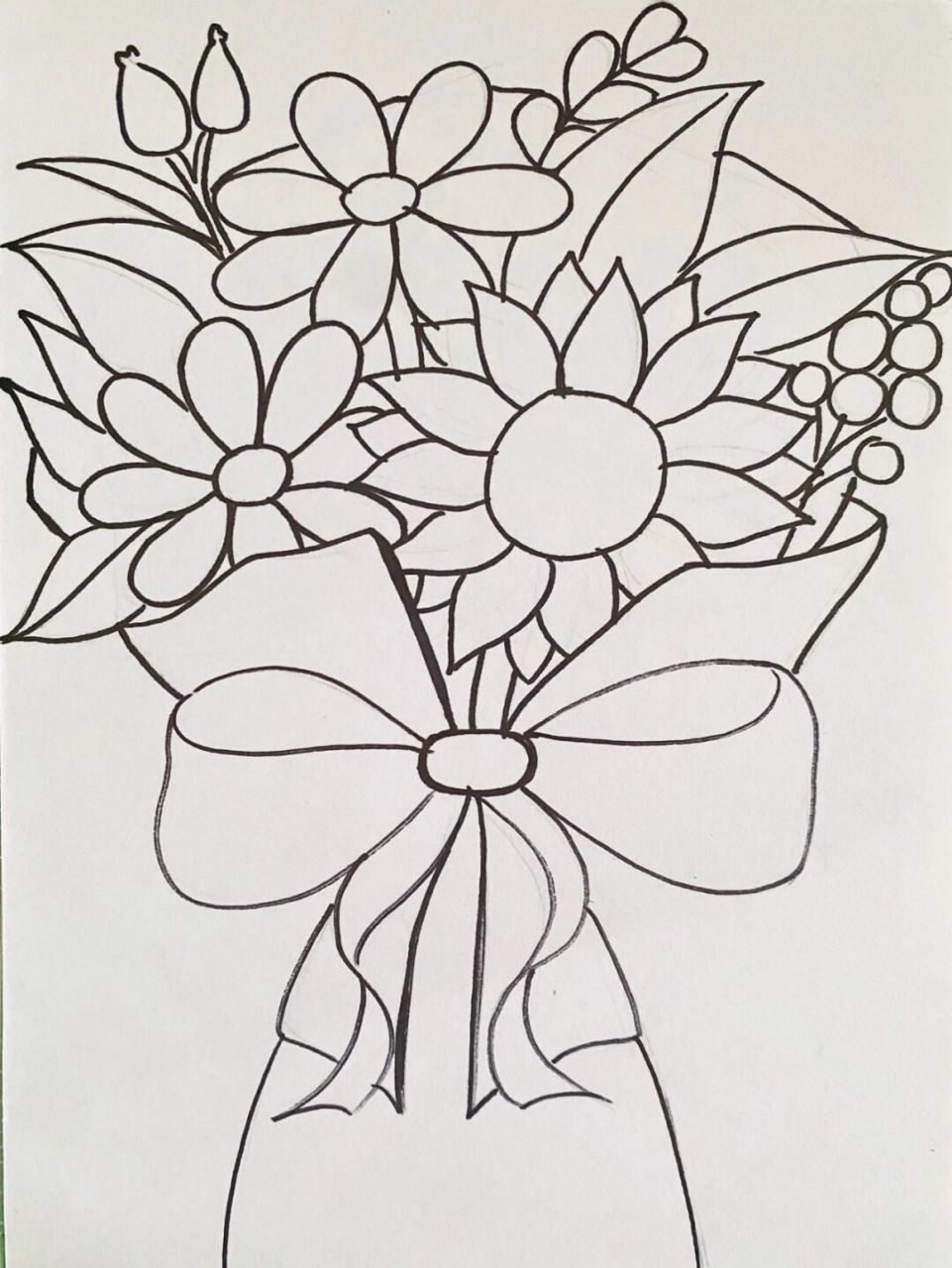 儿童画花束98 #儿童画##花束##花卉