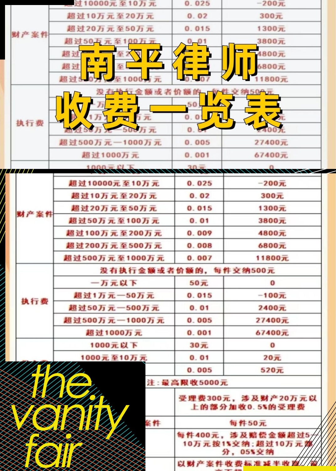 南平律师收费标准大公开