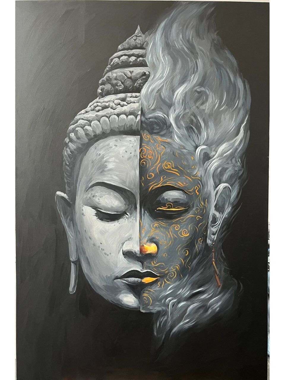 佛魔 第一次遇见阴天,掩盖了光芒,等待……   临摹作者