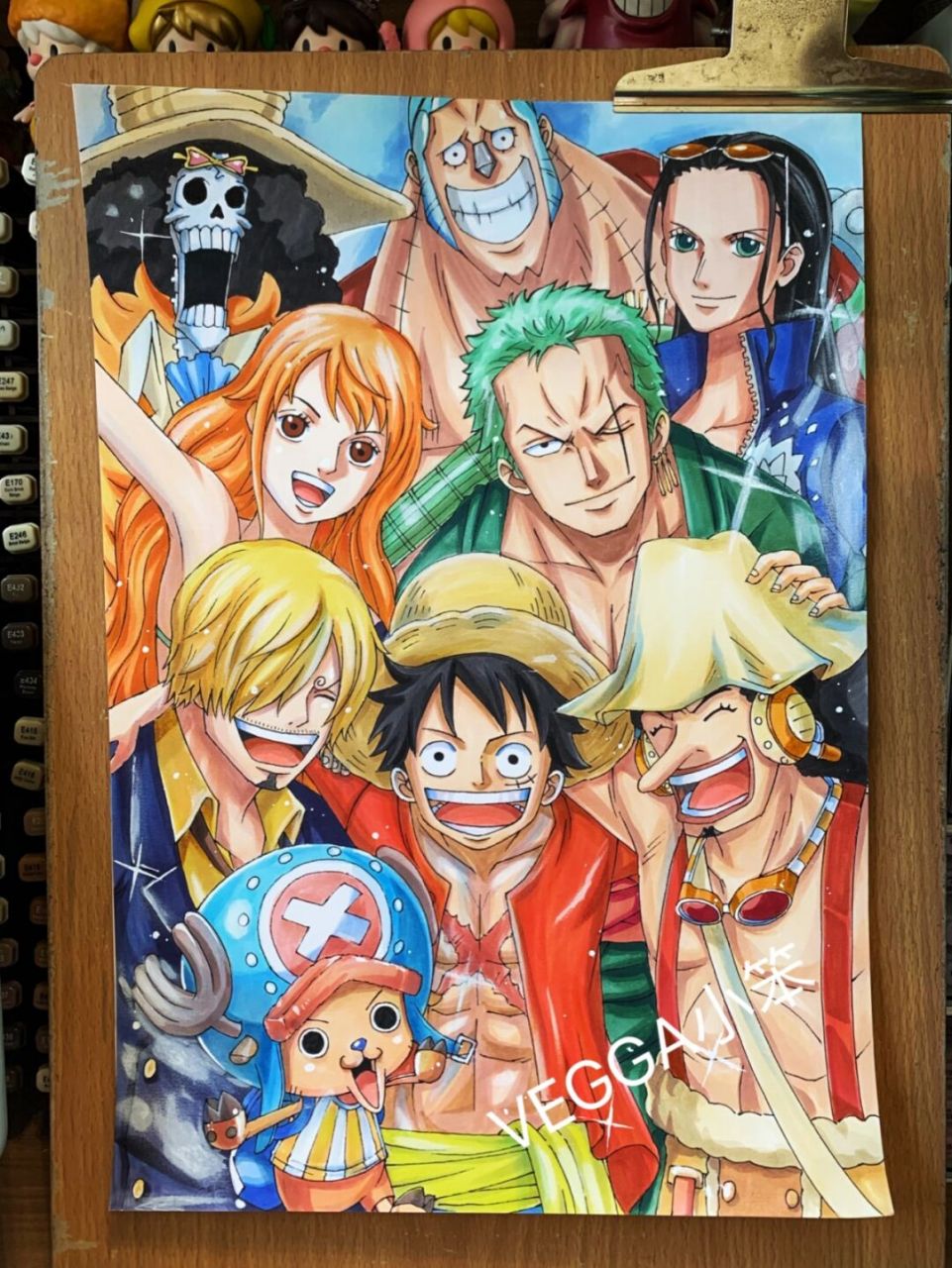 马克笔手绘海贼王 8开尺寸 #海贼王手绘# #海贼王