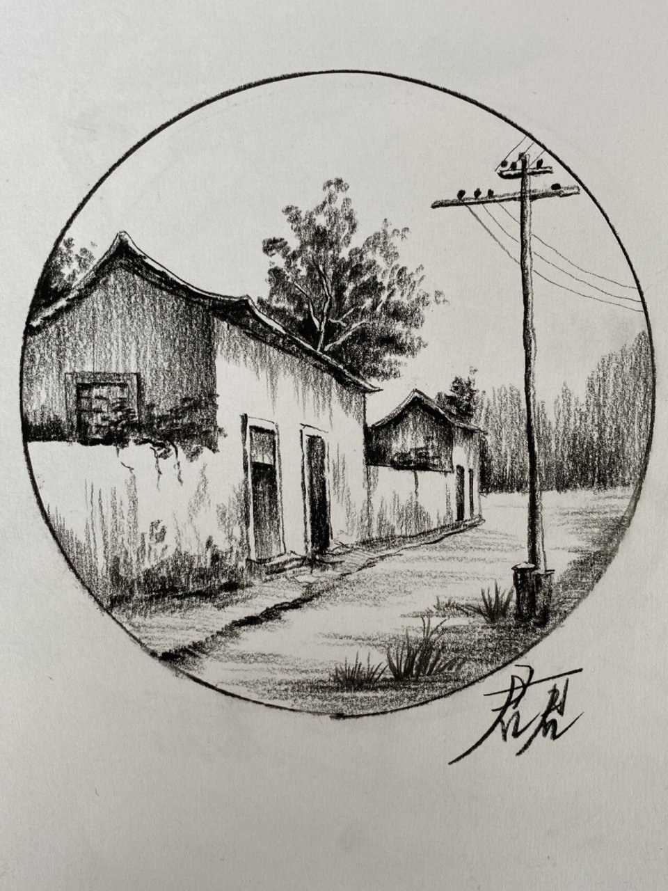 炭笔风景画合集 高清图,谢谢对君君的支持,谢谢点赞