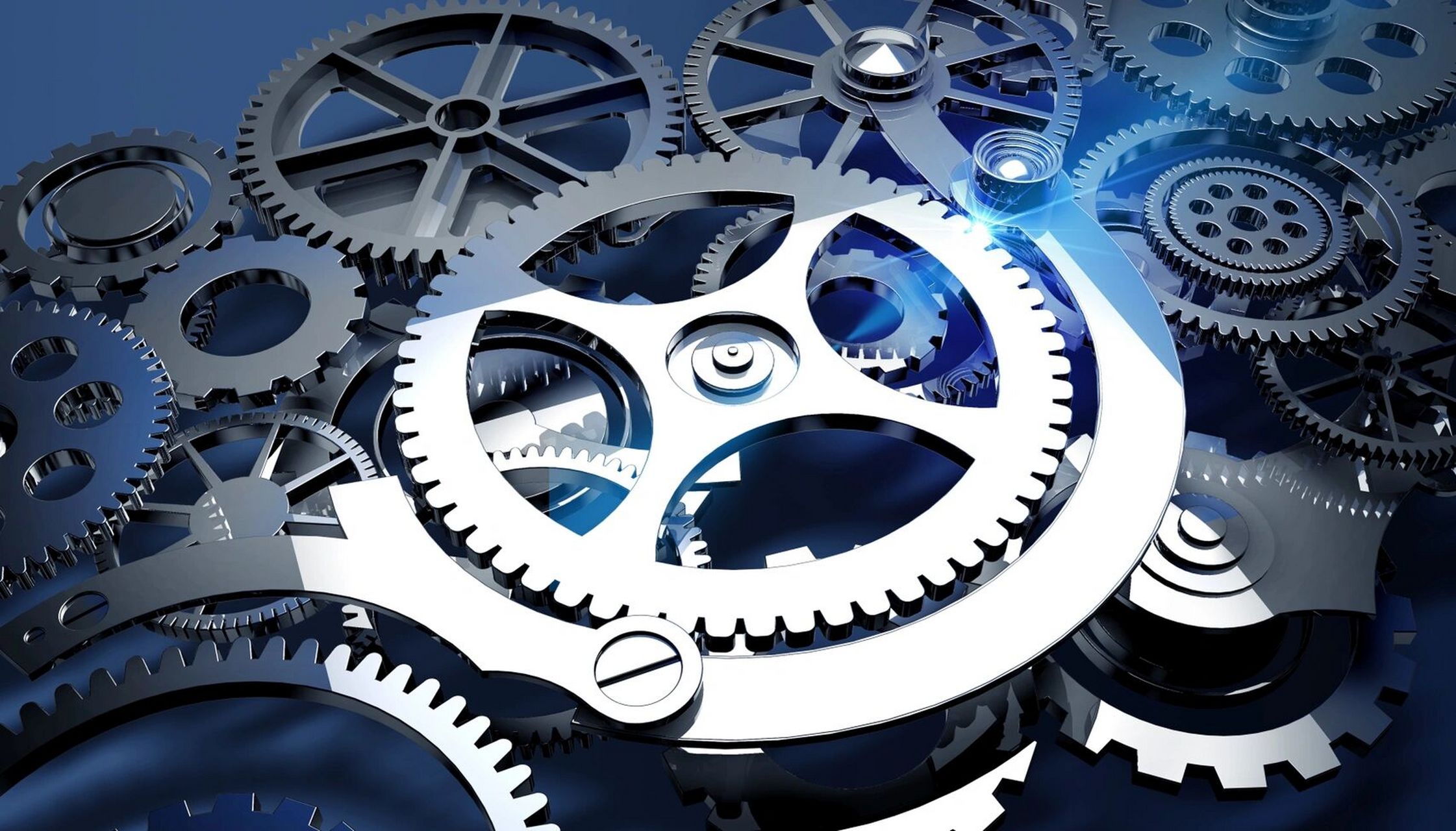 齿轮-机械-3d创意背景 7515每个人都是齿轮,在各自的轨道运行,一