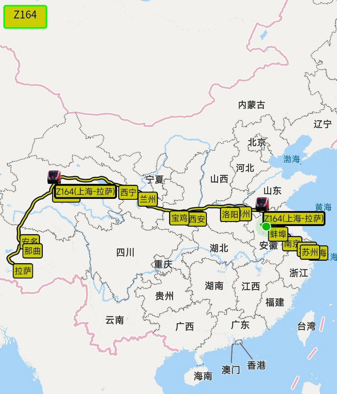 z4火车经过的路线图图片