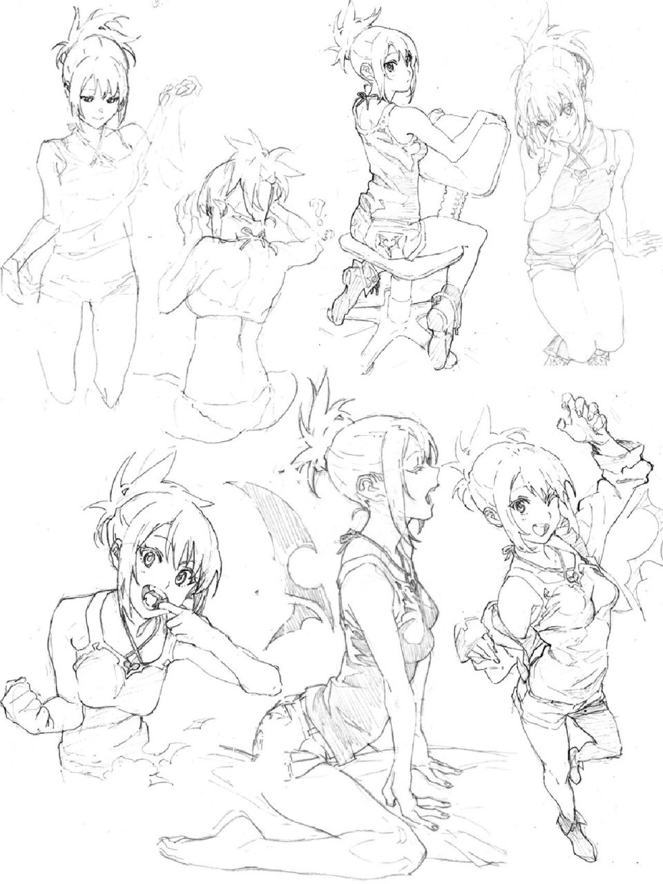 1500 女生人体精品线稿分享,适合新手临摹 还画不好线稿,在为找好的