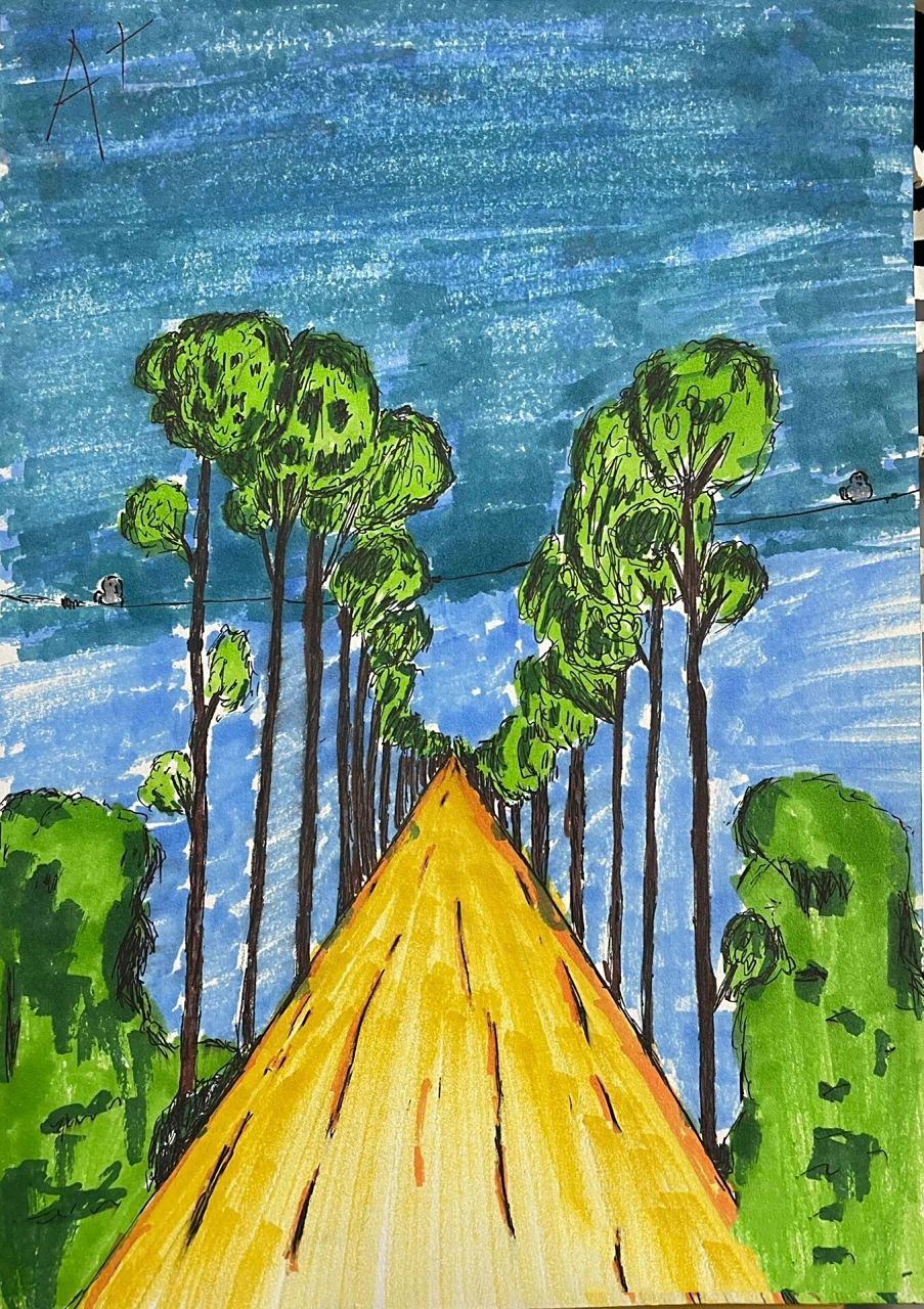 湘美版小学美术六年级下册《遥远的地平线》 学生随堂作业