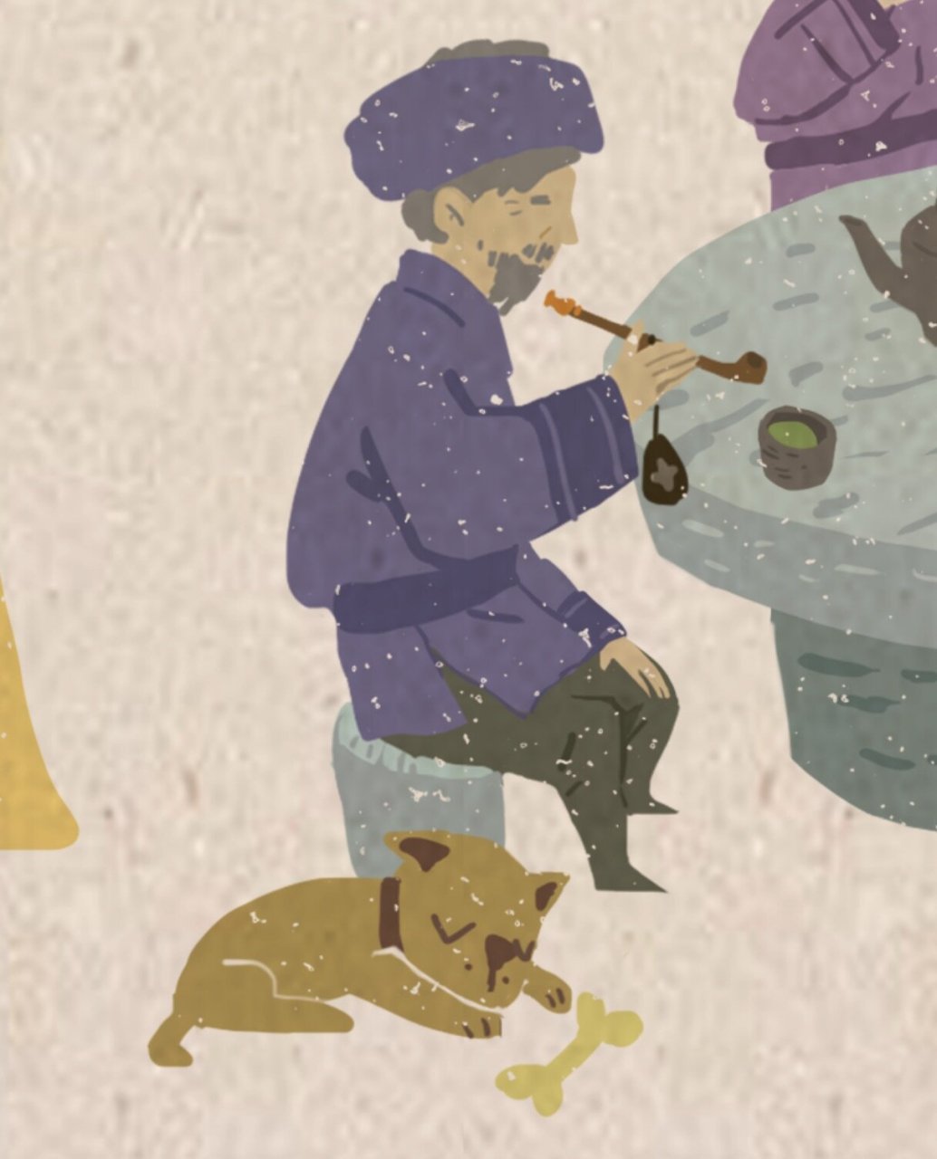 云南普洱茶系列插画之《品茶》 云南普洱茶系列插画之《品茶》 对于