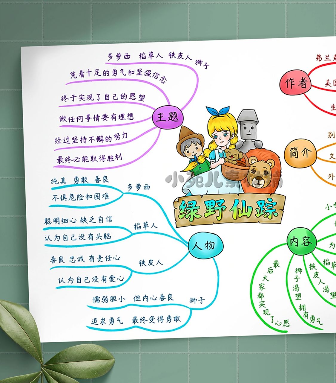 b366《绿野仙踪》思维导图读书阅读好书