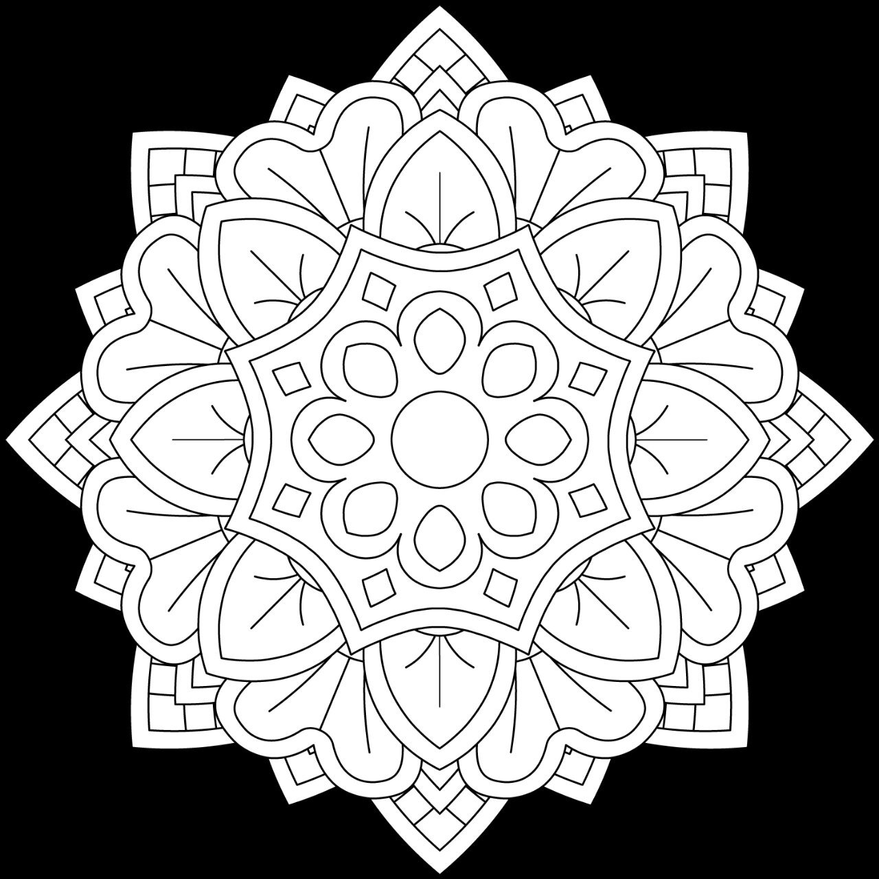 可自行打印涂色曼陀罗 转发一组公共开放资源曼陀罗mandala,可自行打