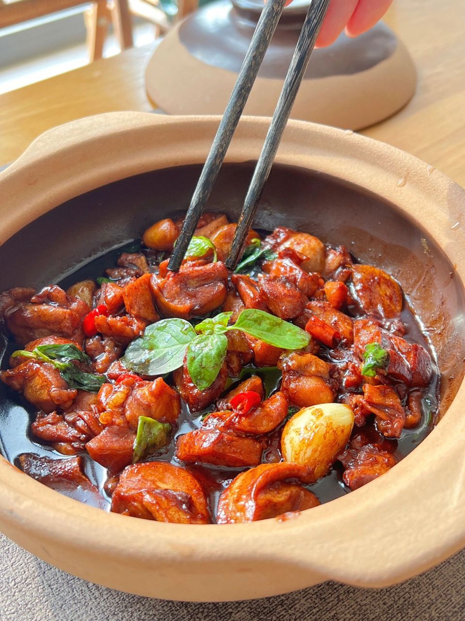 电饭煲做三杯鸡图片