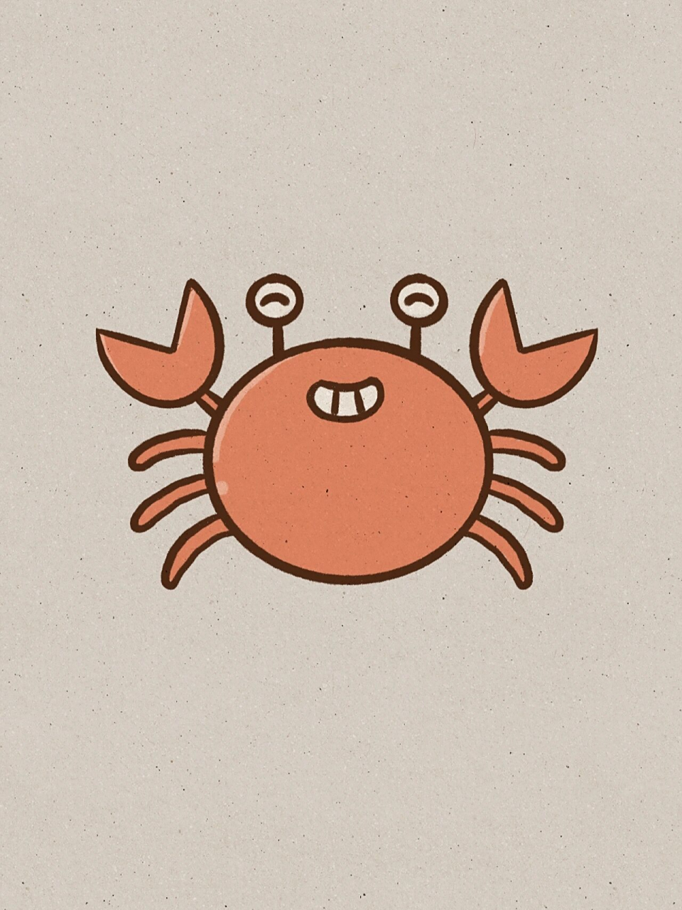 小贝简笔画-螃蟹02 螃蟹(páng xiè)属软甲纲,十足目,是甲壳类动物