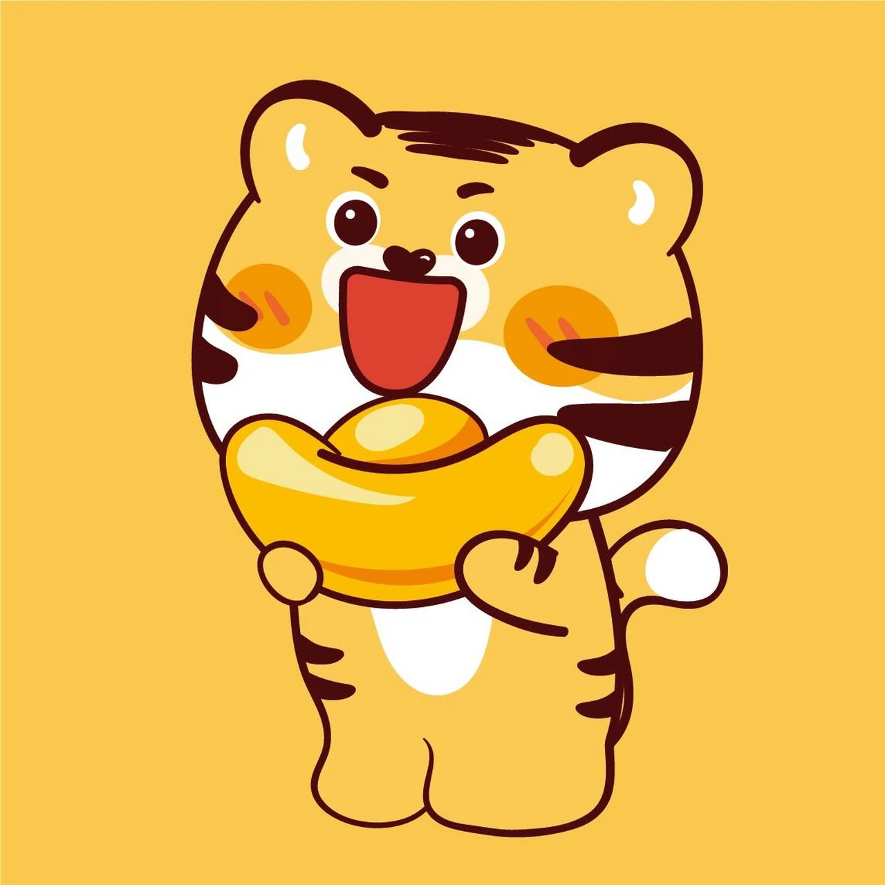 小老虎萌虎头像分享ip表情包卡通可爱生肖 虎小宝——微信表情包可