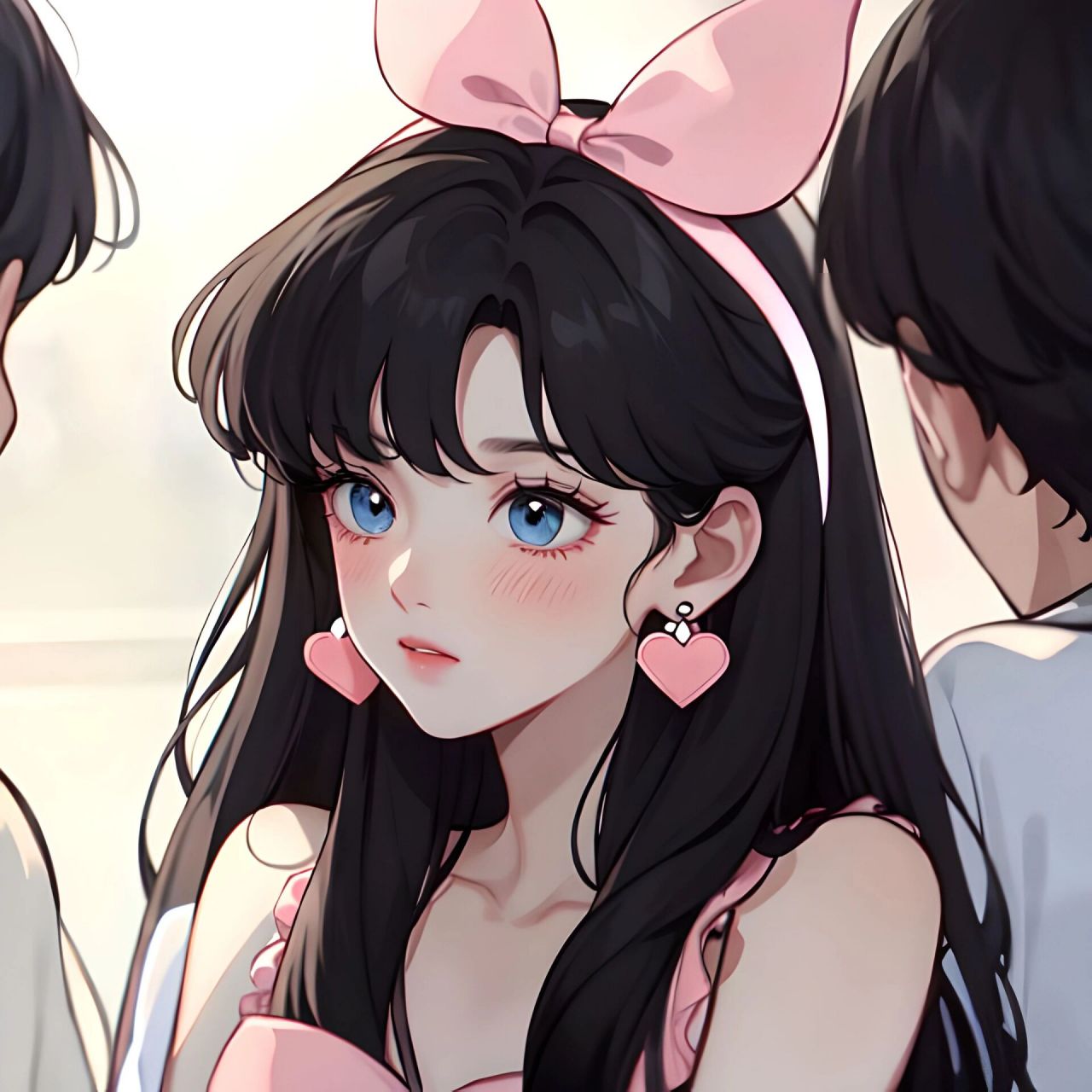 复古旧漫头像|可爱粉色蝴蝶结96